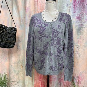📌Sonoma Cotton Floral Design Long Sleeves Cosy Cardigan